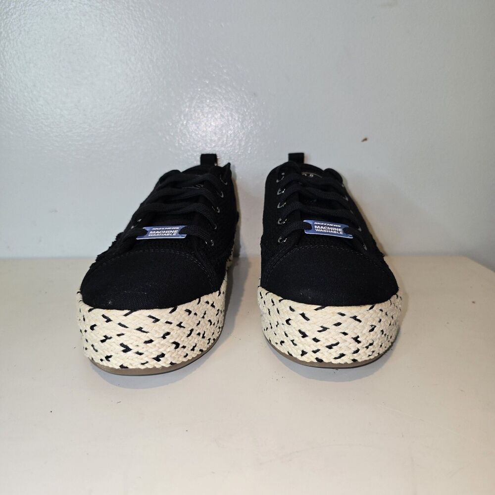 Skechers Bobs Sesame Cute Heights Espadrille Sneakers Women's 7.5 Black